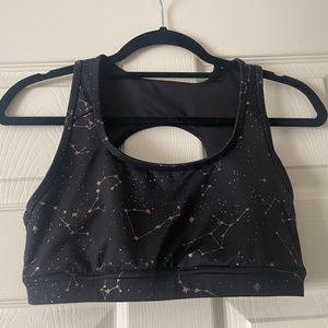 JoyLab Black Constellation Sports Bra, women’s size medium